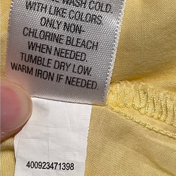 Sonoma 1X Yellow Button Down Shirt GUC Momcore Minimalist - Picture 6 of 7